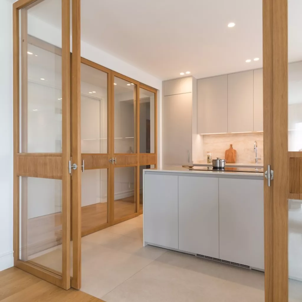 Puerta corredera madera