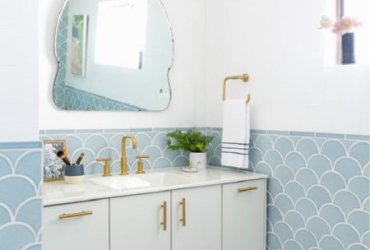 Azulejos de escamas para ambientar tu baño