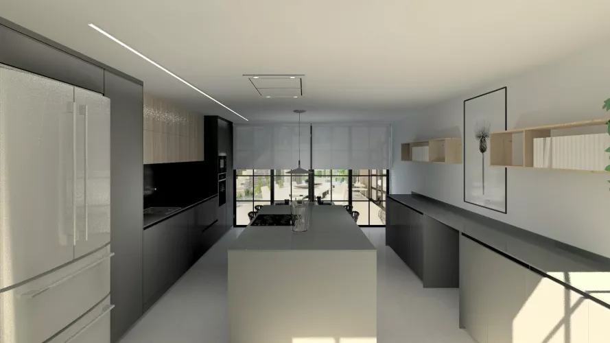 Cocina Santos Gris con Isla