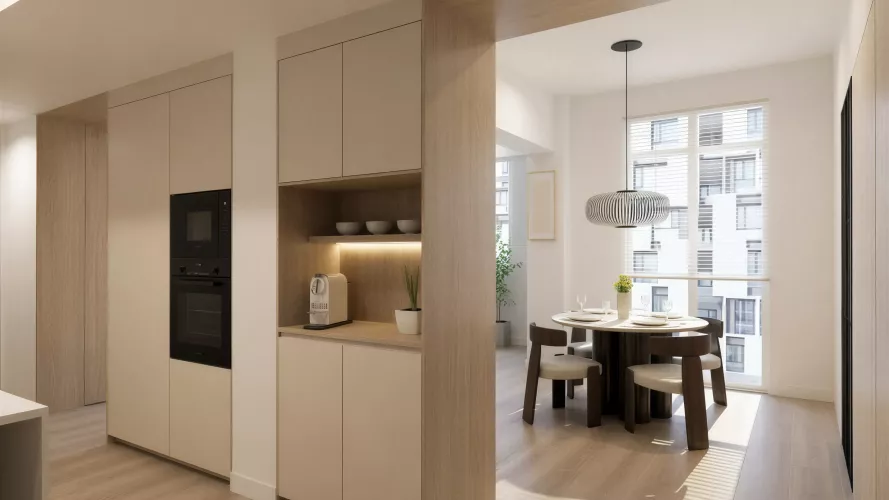 Cocina en madera clara y tonos neutros: calidez, luminosidad y diseño contemporáneo