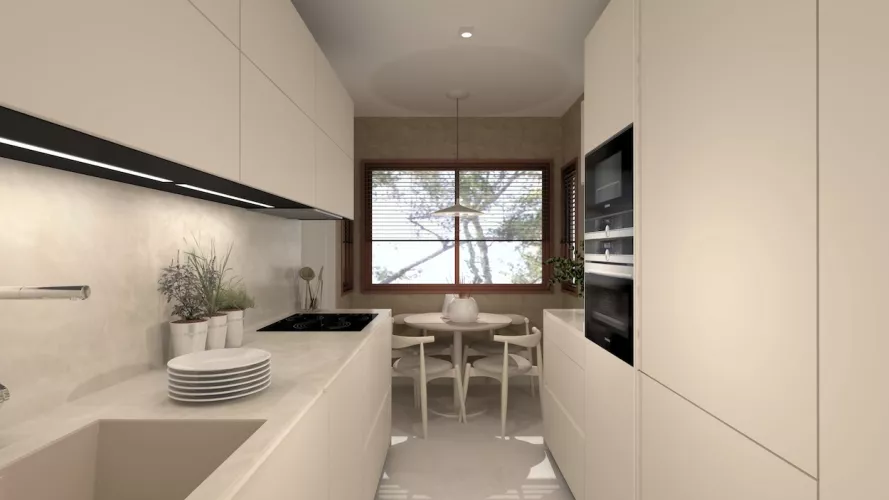 cocina blanco perla