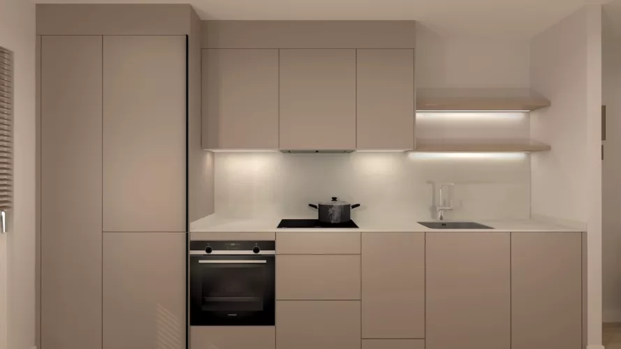 Cocina gris arena
