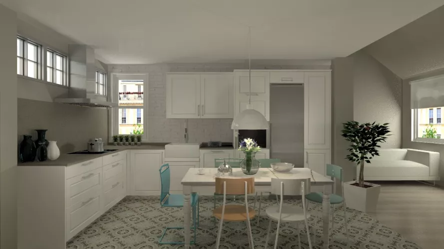 Aravaca | Cocinas Santos | Modelo Época | Encimera Silestone