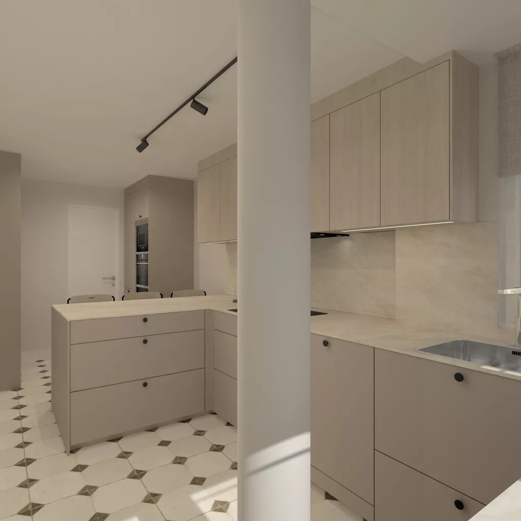 Una cocina actual donde diseño y calma van de la mano