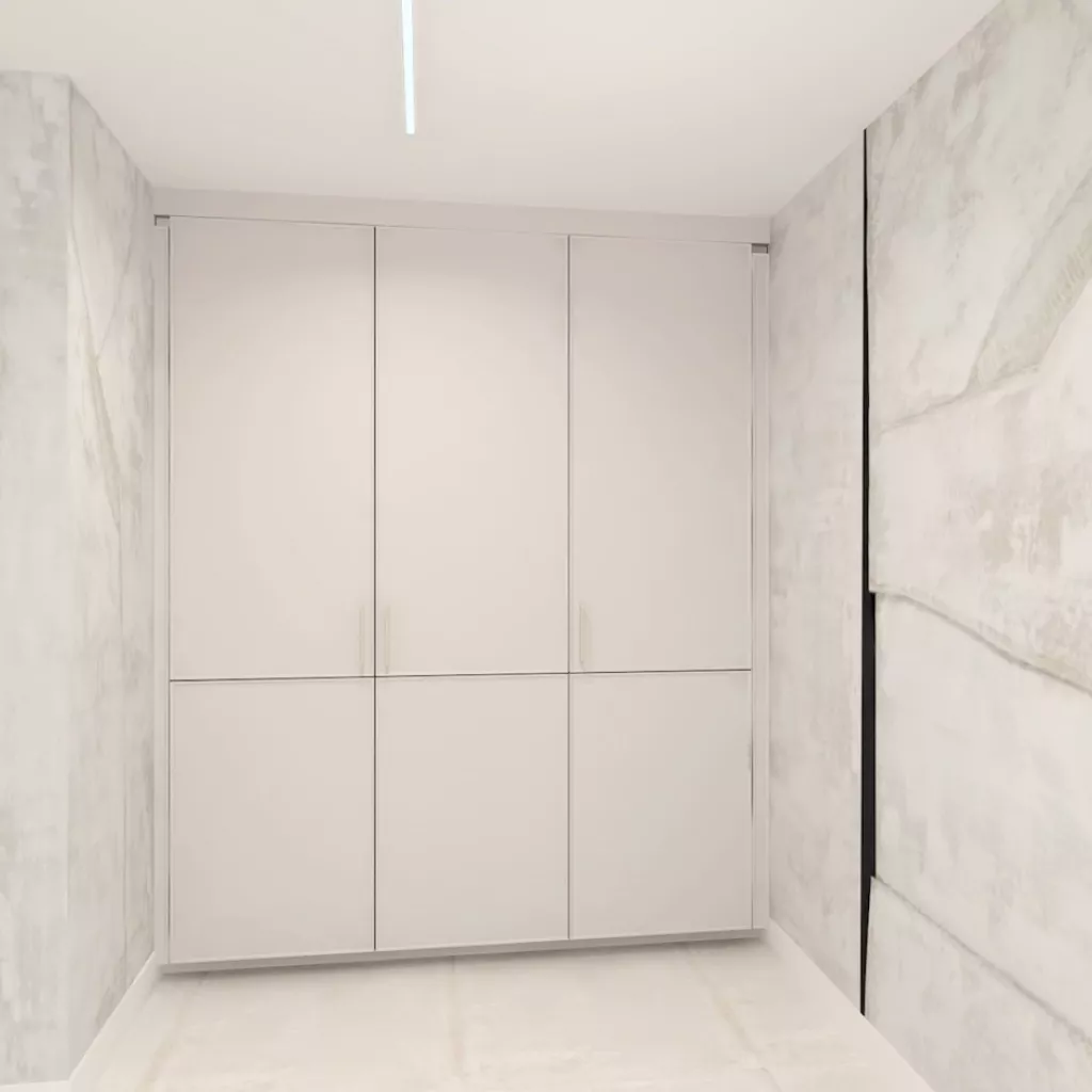 Cocina clara con mesado auxiliar