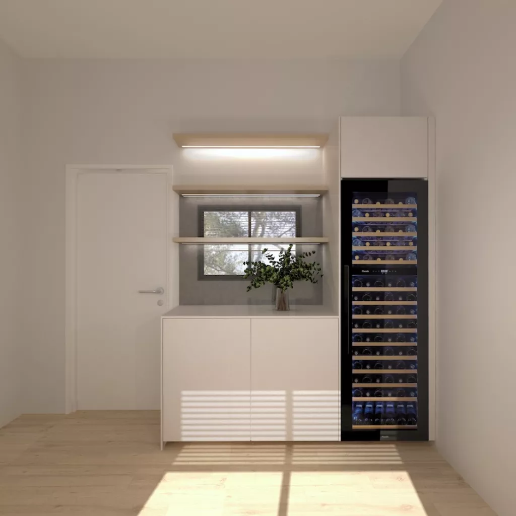 Cocina madera en L